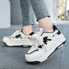 Scarpe con ruote per bambini/ragazze, stivali sportivi a quattro ruote, pattini a rotelle rimovibili, scarpe da skate per studenti, scarpe sportive