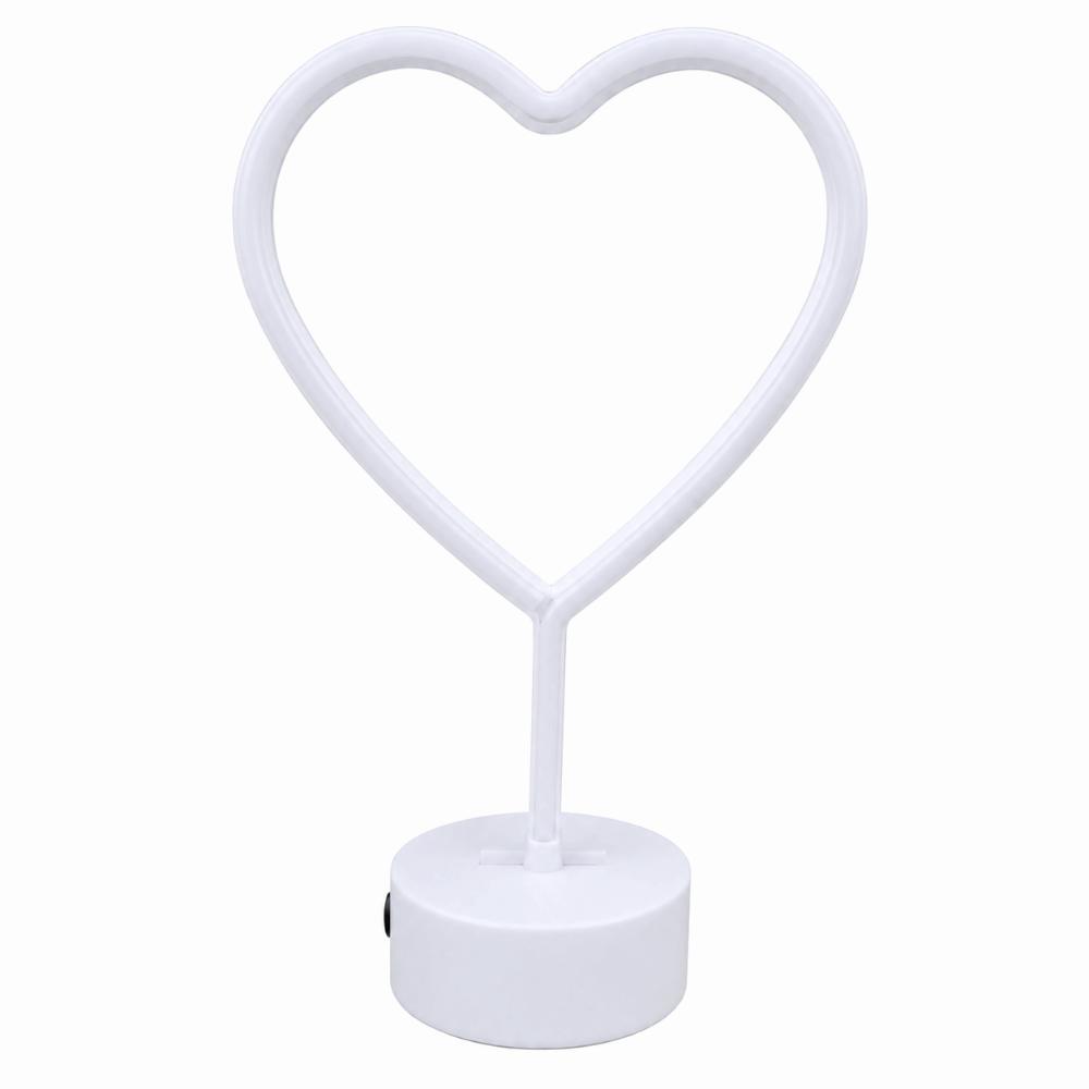 USB or Battery Operated LED Neon Light Heart Shaped LED Neon Sign Decorative Neon Light  Birthday