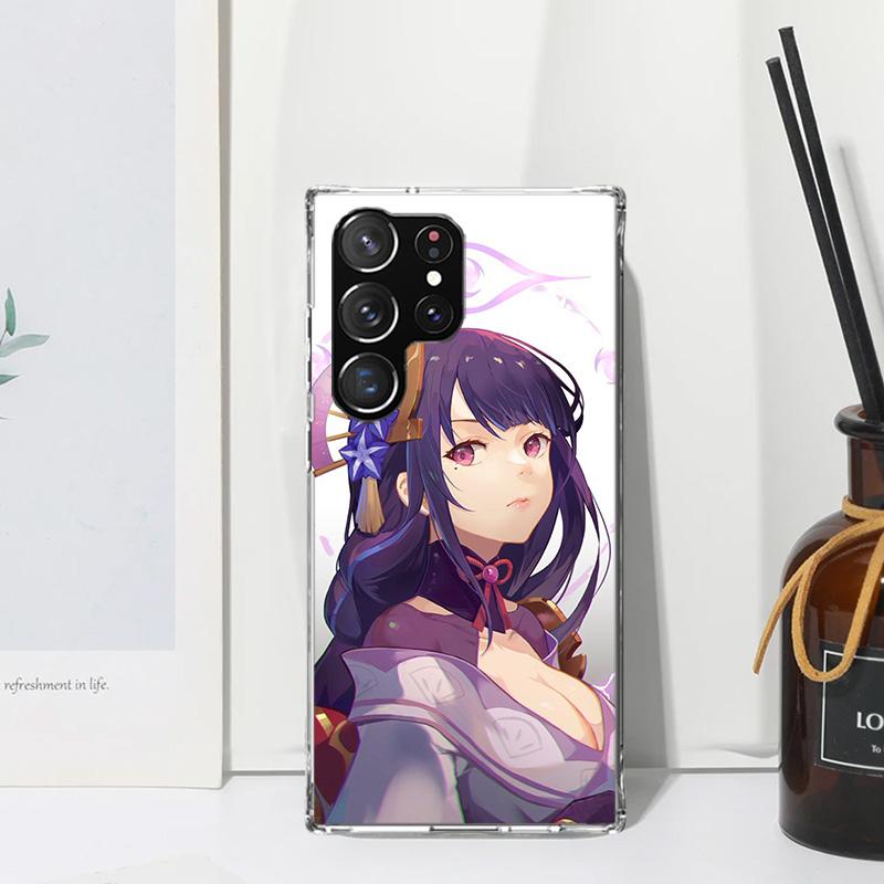 Raiden Shogun Genshin Impact Phone Case For Samsung Galaxy S26 S25 Edge S24 FE S23 S22 Ultra S21 Plus S20 + Art Fundas Back Cove