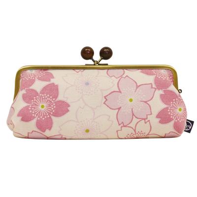 Goshiki Japanische Blumenserie Horizontales Täschchen mit einem Sakura Goshiki Horizontalverschluss-Täschchen mit einem Sakura [Maeda Senko] Hanpu-do 6,3-Zoll-Motiv.