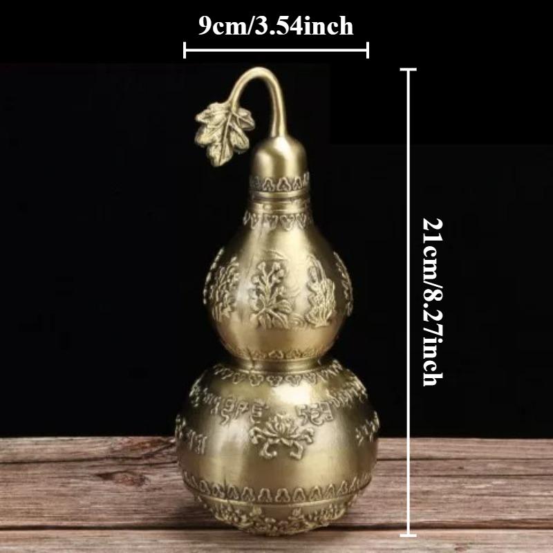 1pc Metal Gourd Ornament Home Decoration Feng Shui Accessories Hotel Gourd Ornaments Metal Decorative Crafts Gourd-shaped Design
