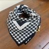 Chic Autumn/Winter Silk Scarf with Magnetic Golden Ball Clasp – Korean Style Neck Warmer