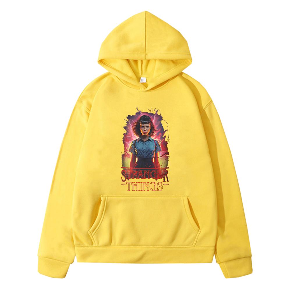 Herbst Kawaii Hoodies Stranger Things Print Anime Hoodie Fleece Sweatshirt Jacke Jungen Pullover Y2K Sudadera Kinderkleidung Mädchen