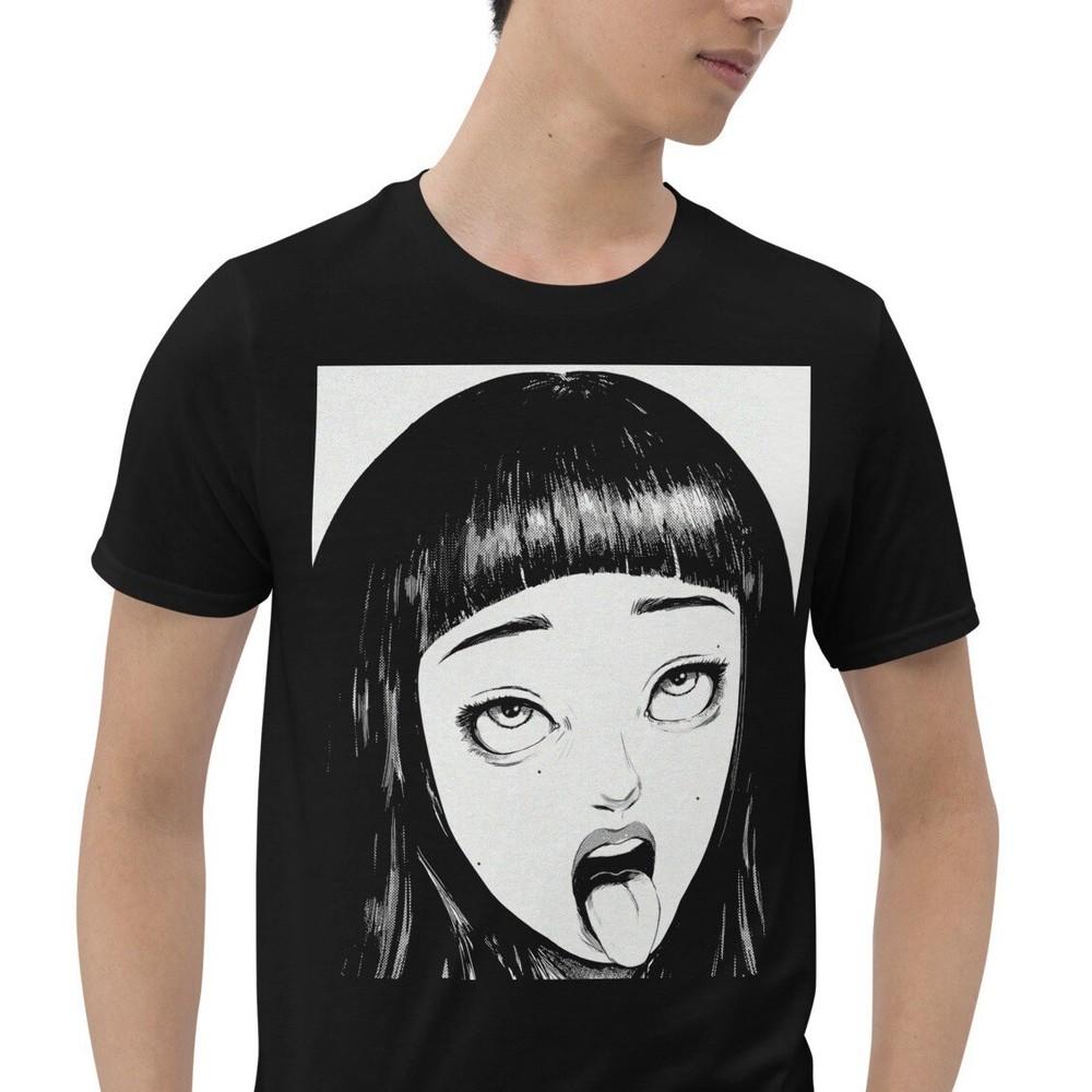 Anime Girl Ahegao Kawaii Harajuku Short-Sleeve Unisex T-Shirt