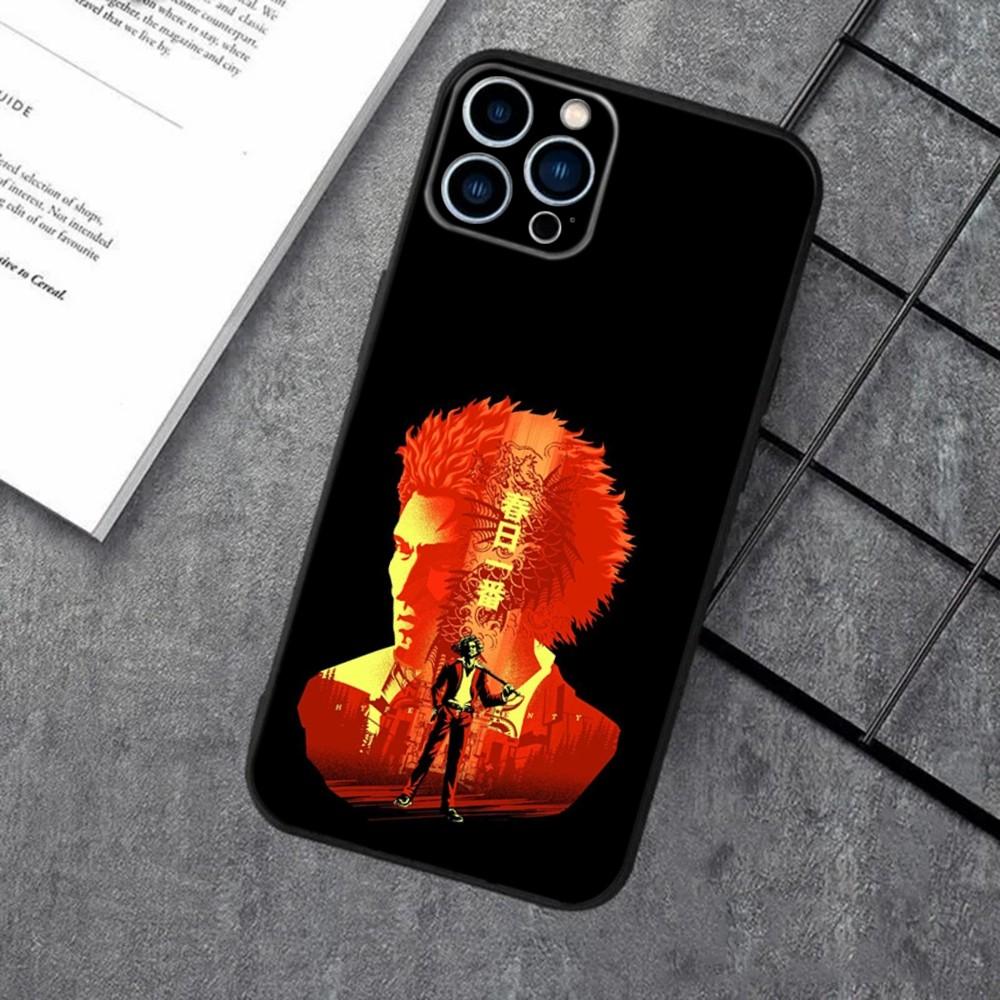Japanese Game Yakuza Kiryu Dragon Phone Case For iPhone 16,15,14,13,12,11,XS,XR,X,8,7,Pro,Max,Plus,mini Silicone Black Cover