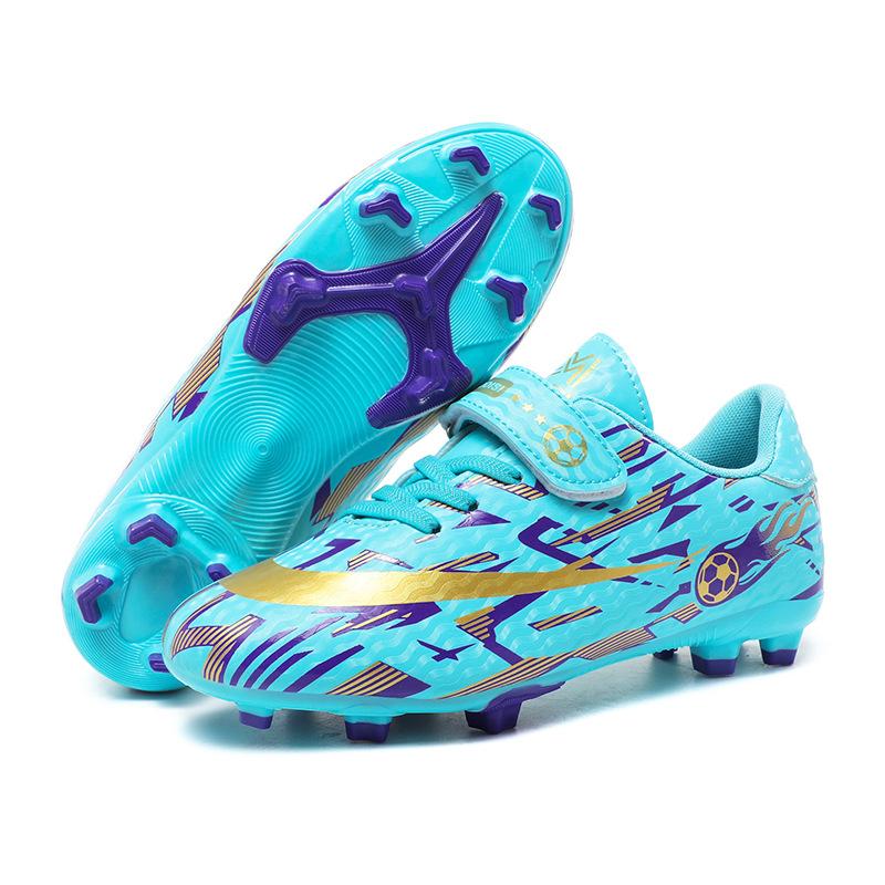 Children's new football shoes Broken nails Long nails Broken nails Rotary buckle Grass student game football shoes Small size football shoes