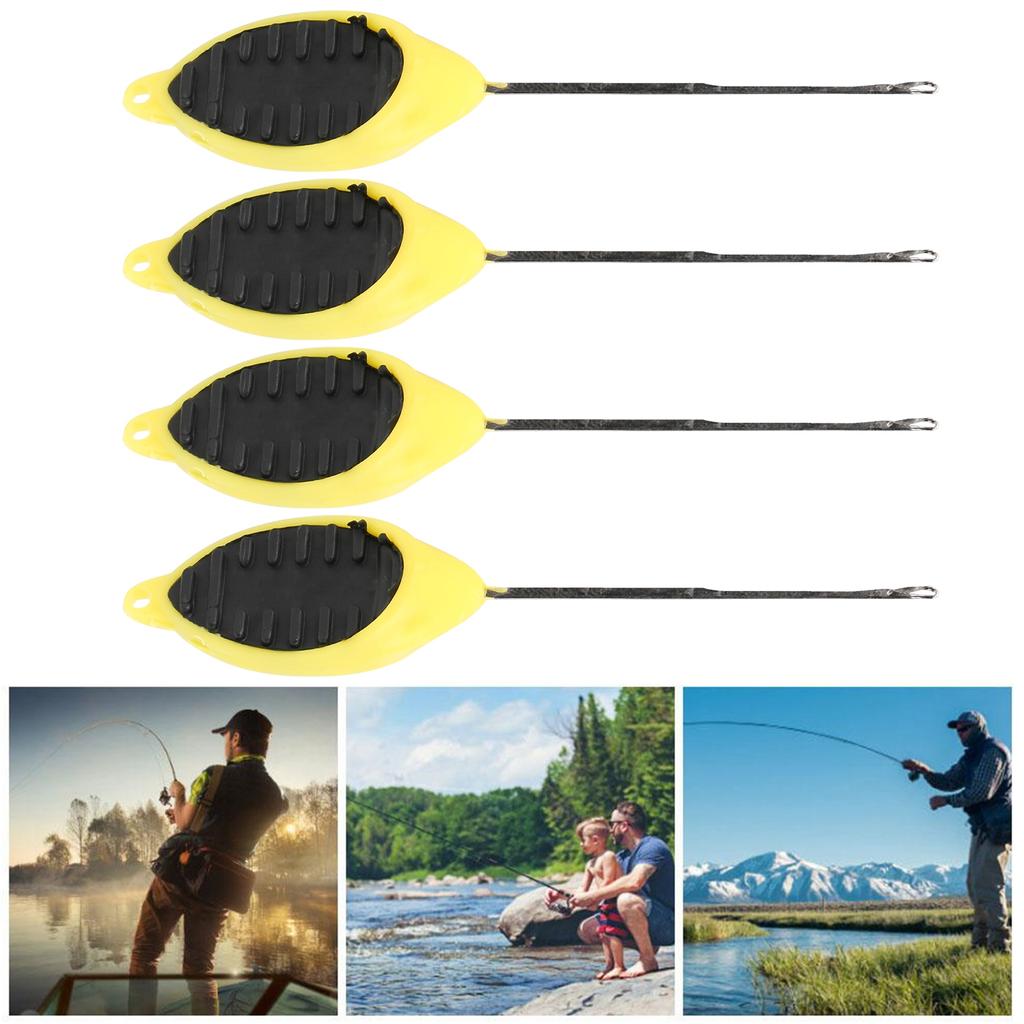 4 ks Navlékací háček na háčkování Jednohlavá navlékací jehla Přenosný rybářský nástroj pro rybáře