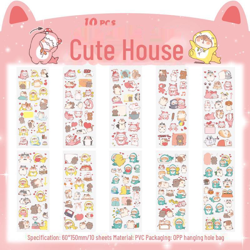 Waterproof Cartoon Stickers for Kids' Notebooks - Creative and Cute Decor Pack