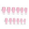 24Pcs  Sweet  Camellia Press On Square Head Removable Fake Nails With Glue Artificial Removable False Nails