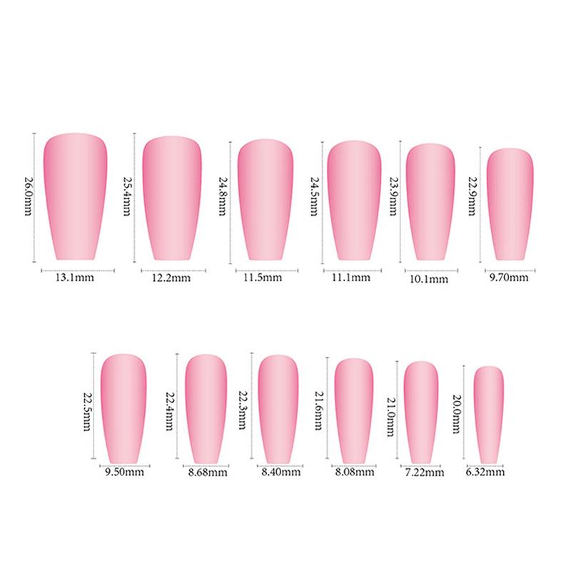24Pcs  Sweet  Camellia Press On Square Head Removable Fake Nails With Glue Artificial Removable False Nails