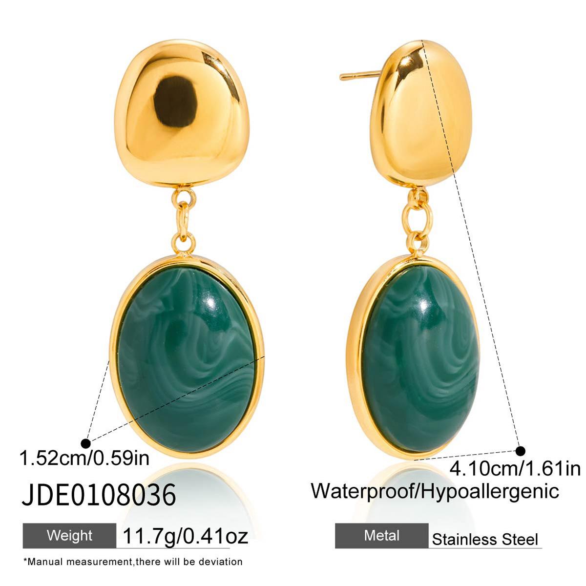 Titanium steel resin pendant earrings stud earrings non-fading earrings stainless steel