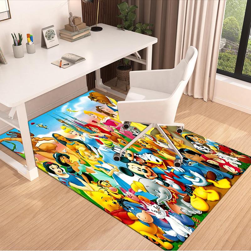 Classic Disney Characters Carpet For Playroom Bedroom Living Room Sofa Home Decor Kids Game Area Rug Nonslip Floor Mat