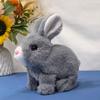 Yousheng Electric Plush Rabbit Toy Jumping Moving Ears Nose Bunny Plushie Toddlers Interactive Simulation Stuffed Animal Toy with Sound