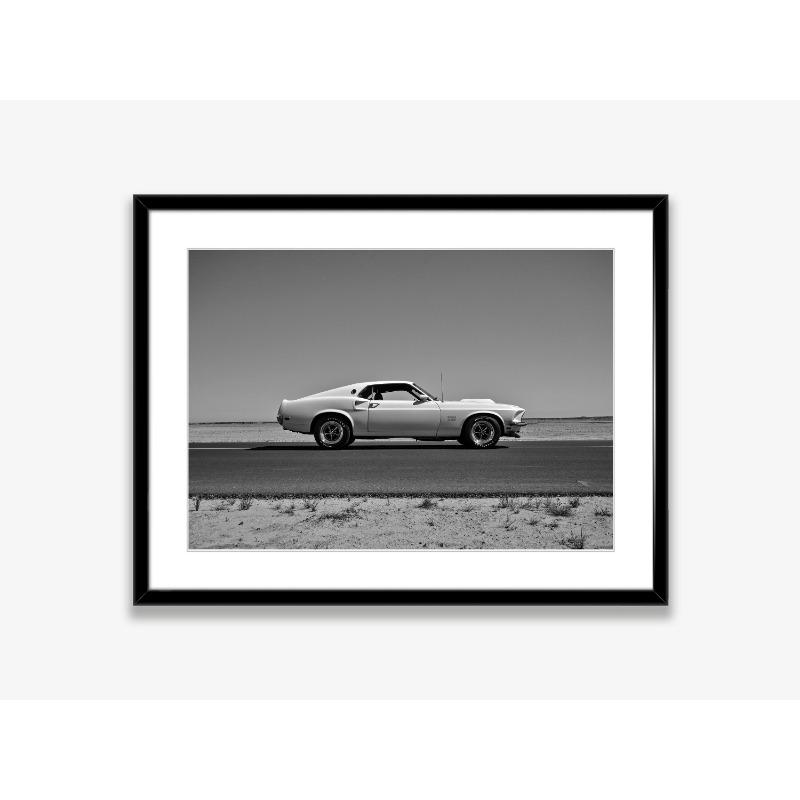 Black and White Ford Mustang Classic Luxury Car Poster Canvas Painting Print Wall Art Picture for Living Room Shopstore Decor