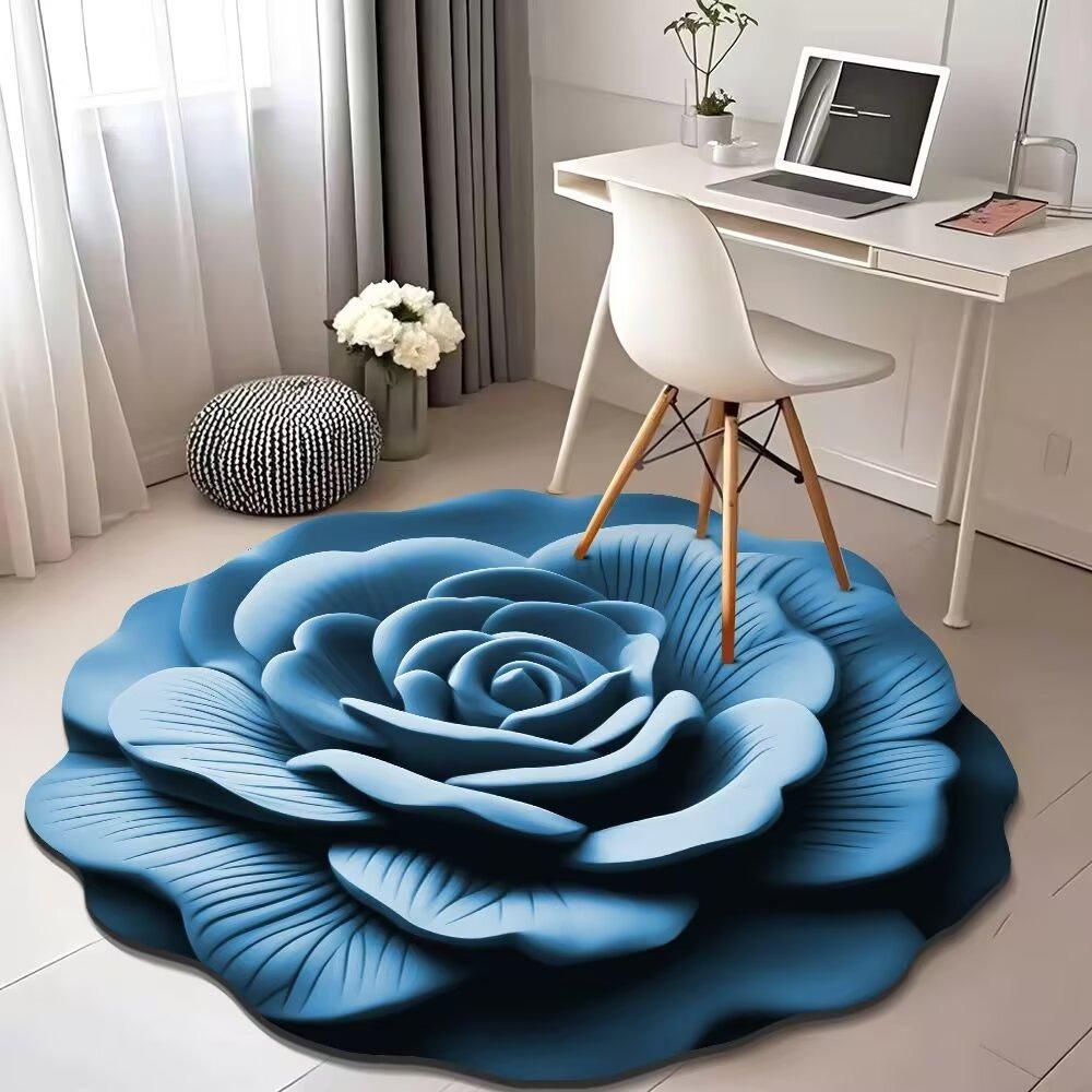 Soft Bathroom Floor Mat Peony Door Gasket New Coral Carpet  Living Room Tea Table Bedside