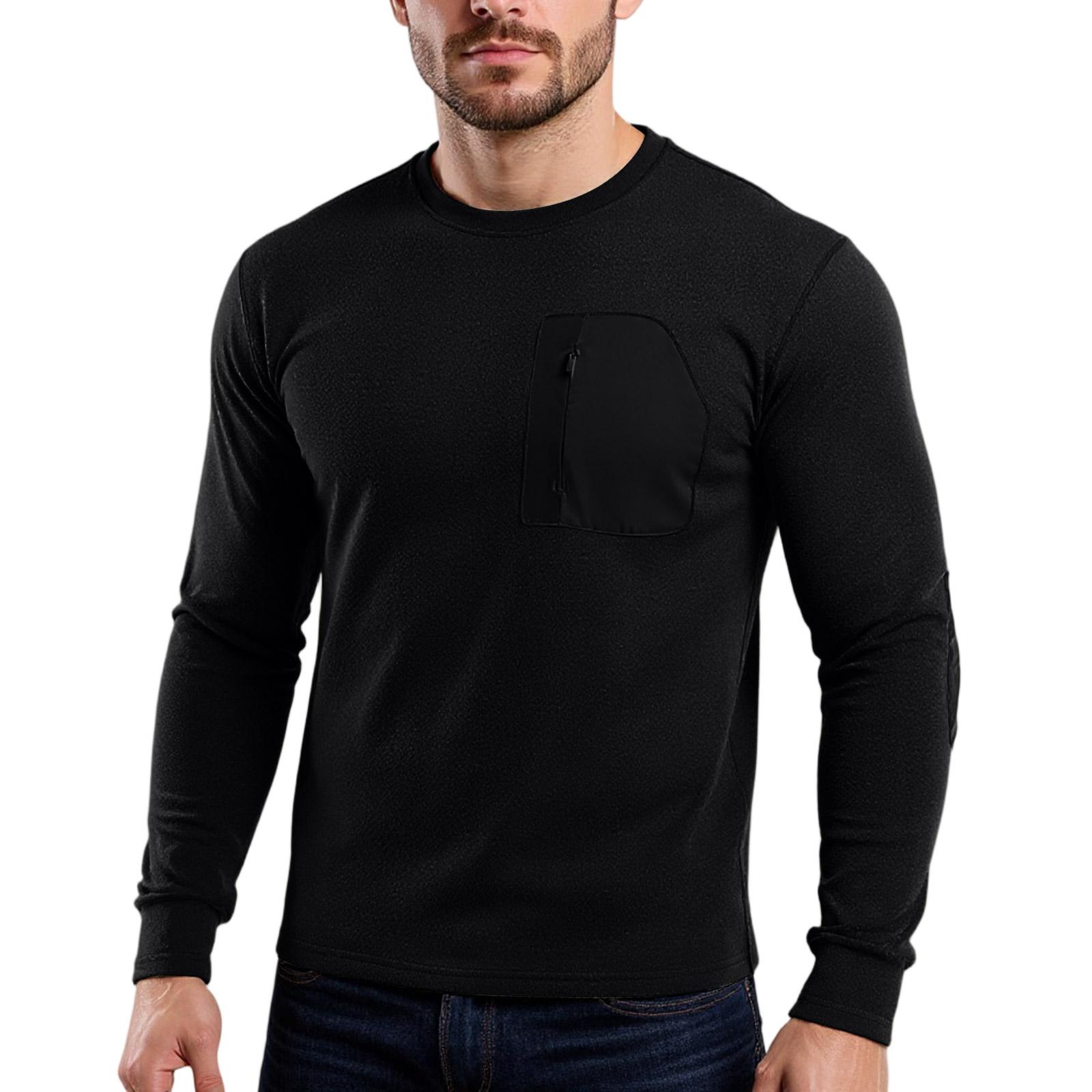 

Men s Business Outdoor Sports Running Keep Warm Skin-Friendly Fitness Long Sleeves Upper Garment L