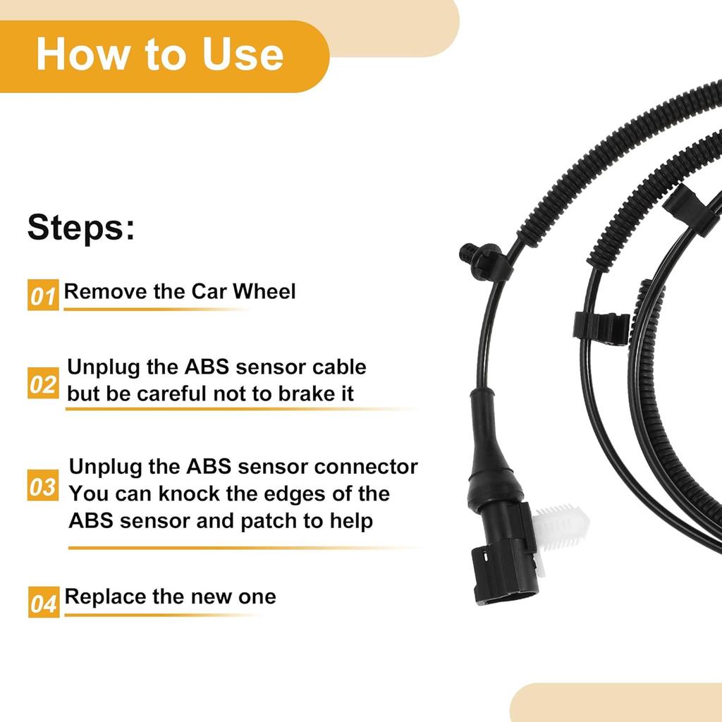 ABS Wheel Speed Sensor No.9L3Z2C190A Rear Right ABS Sensor Anti-lock Braking System Sensor for Ford F-150 2009-2010 Pickup
