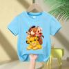 Trendy and Cool Lion King Simba Cartoon Printed Children's T-shirt 2026 Summer Cotton Breathable Parent Child Short Sleeve
