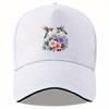 Kolibrie Bloemen Print Baseballpet Polyester Verstelbaar Casual Pet Unisex Volwassene