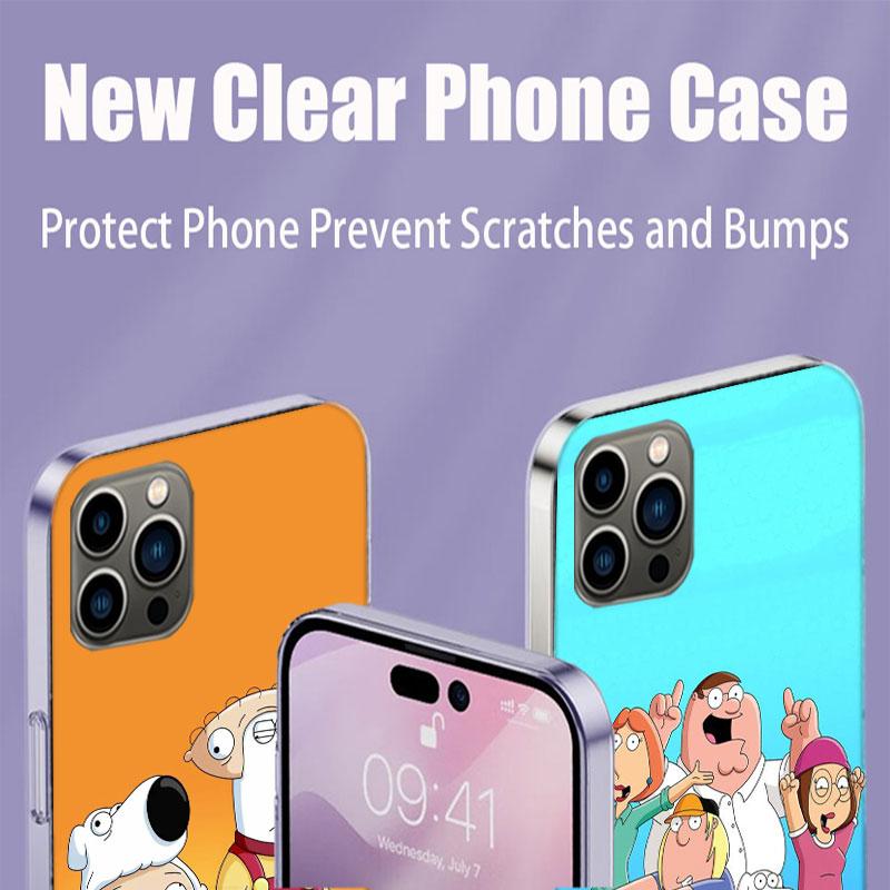 F-Family Funny Guy Phone Case For Iphone 17 Air 15 Pro 14 Plus 16 Pro Max 17E 16E 12 13 Mini 11 Cover Cute Fundas