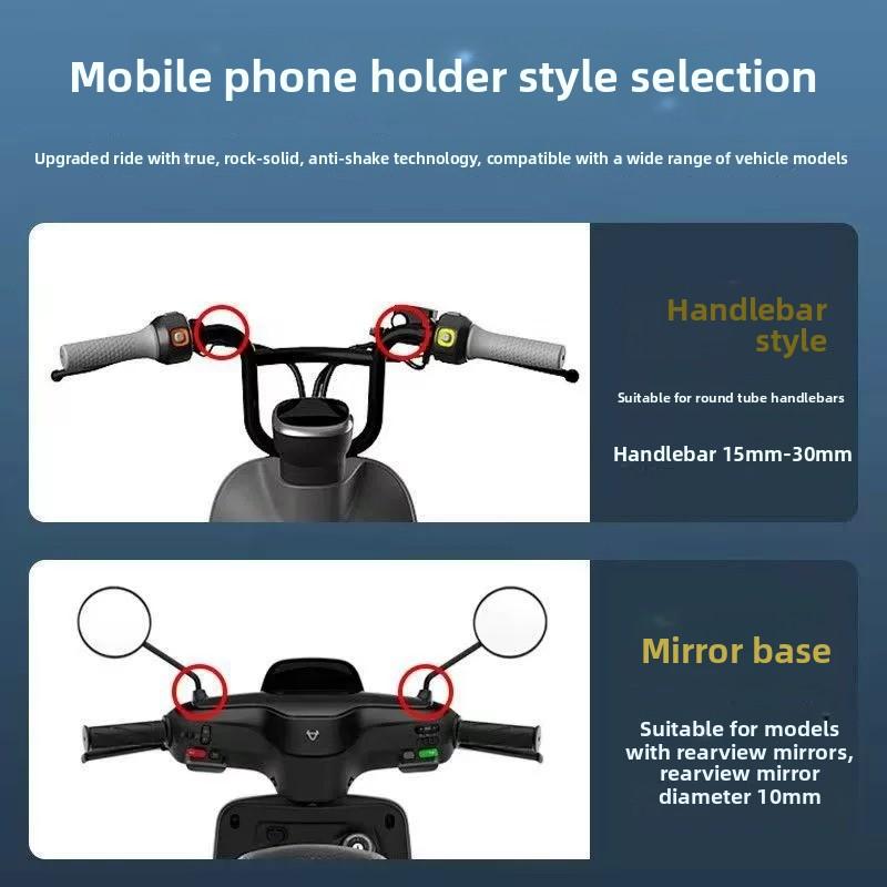 Soporte para teléfono móvil para bicicleta y motocicleta, antirrobo y estable para navegación