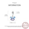 Copper Blue Purple Zircon Butterfly Pendant Charms Beads Jewellery Fit Original Bracelet For Women Diy Gift