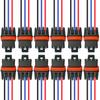3 Pack Polaris Bus Bar Connectors – Pulse Bar Power Plug Harness for Ranger XP 1000 / RZR / RS1 / General 2018–2025 (Black Blue Red)
