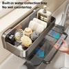 Sink Caddy Organizer with Suction Cups and Detachable Tray Space Suction Sink Drain Rack for Sponge Soap Stopper Brushes Indoors