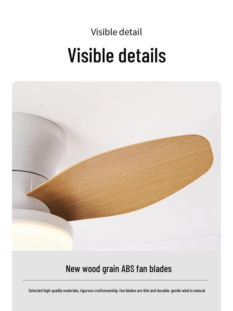 Nordic Ceiling Fan Light for Bedroom & Kids' Room - Stylish Inverter Fan for Small Spaces