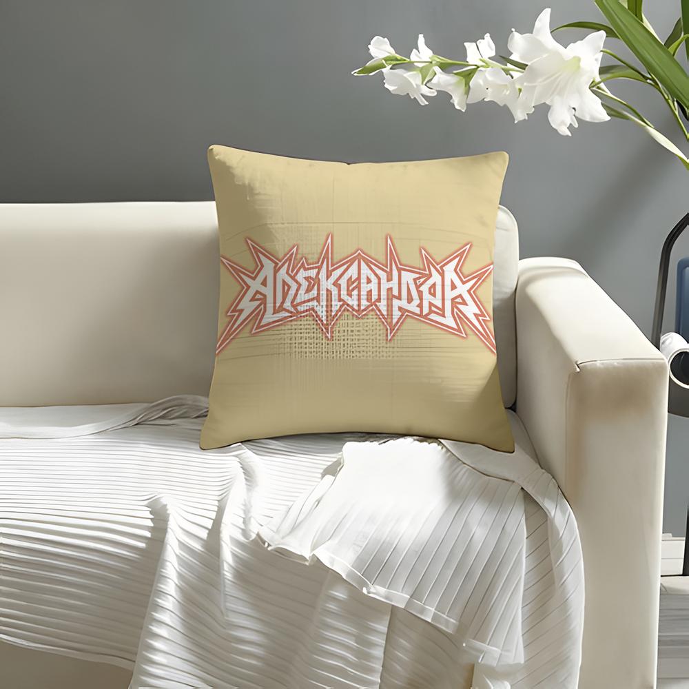 Cool Tthrash MmetalES Pillow Case Natural Linen Organic Fabric DoubleSided Printing Sofa Home Decor Cushion Cover
