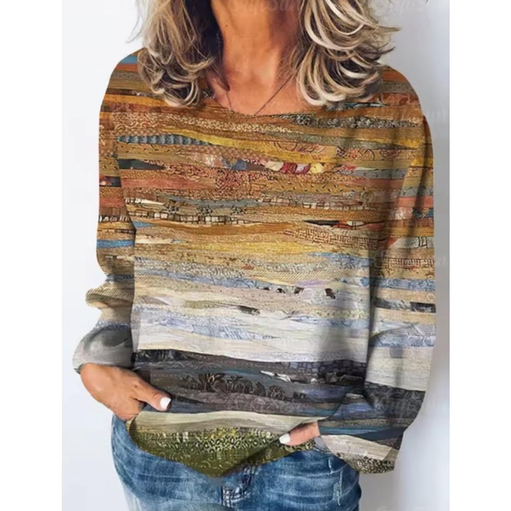 

Элегантный отпуск, Просто и модно, Контраст синего и белого, Узор в тонкую полоску, Топ с 3D-принтом, Рубашка с V-образным вырезом и длинными рукавами XL