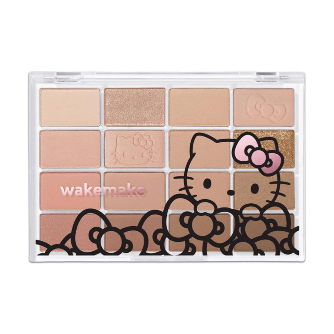 [Hello Kitty Черная версия] WAKEMAKE Мягкая размывающая палитра теней 29 Соевый розовый размывающий 05 Mute Coral Blurring