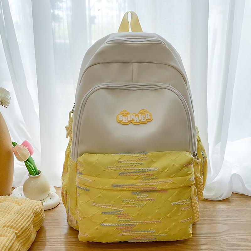 Schoolbag for Children Elementary School Students  Girls Striped Junior High School Students Small Backpack