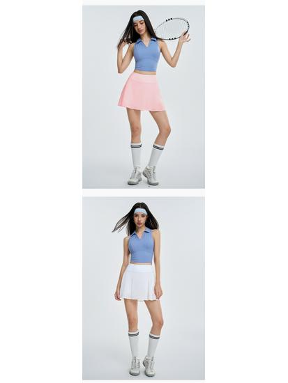 Women's Quick-Dry Lightweight Tennis Skirt with Elastic Shorts
