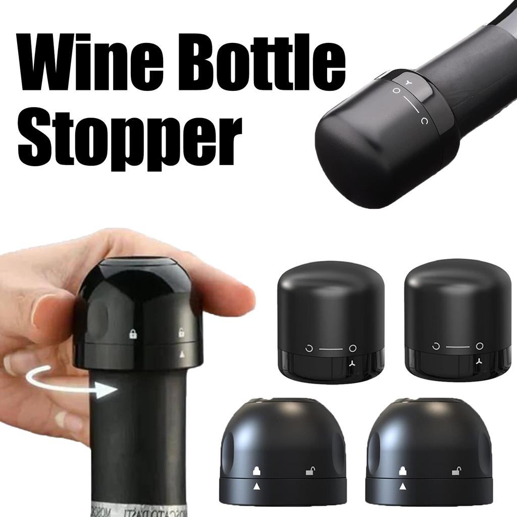 3pcs Vacuum Wine Stoppers Reusable Wine Bottle Stoppers Champagne Sealer Cap Set Leak Proof Preserver For Wine Plug Bar Accessories
