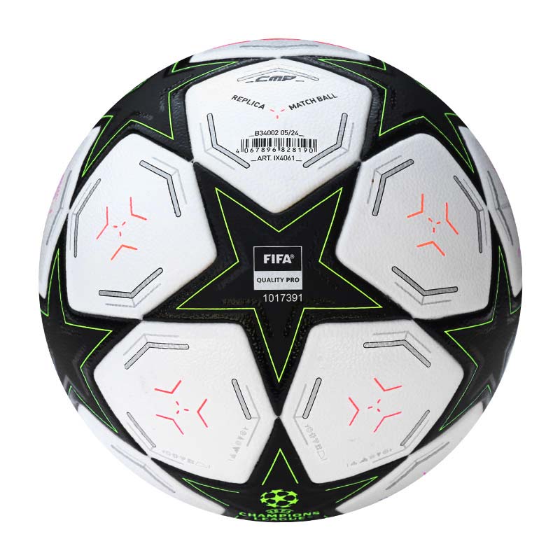 Adidas Size 45 Soccer Ball Pu Seamless Thermal bonding Unisex White/Black/Bright Yellow Fluorescent IX4061