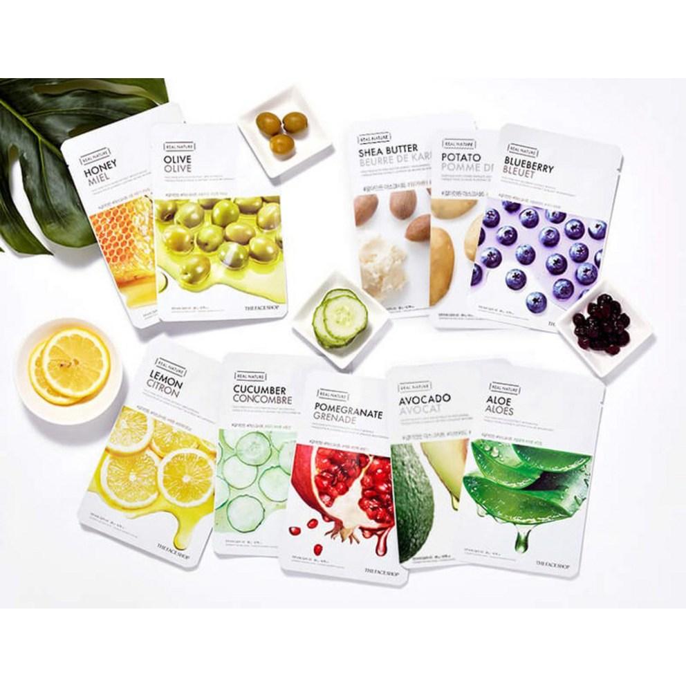 THE FACE SHOP Real Nature Mask Sheet Mung Bean 20g, 1 piece