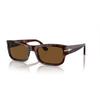 Polarized Brown Rectangular Unisex Sunglasses Po3326s 24 57 57
