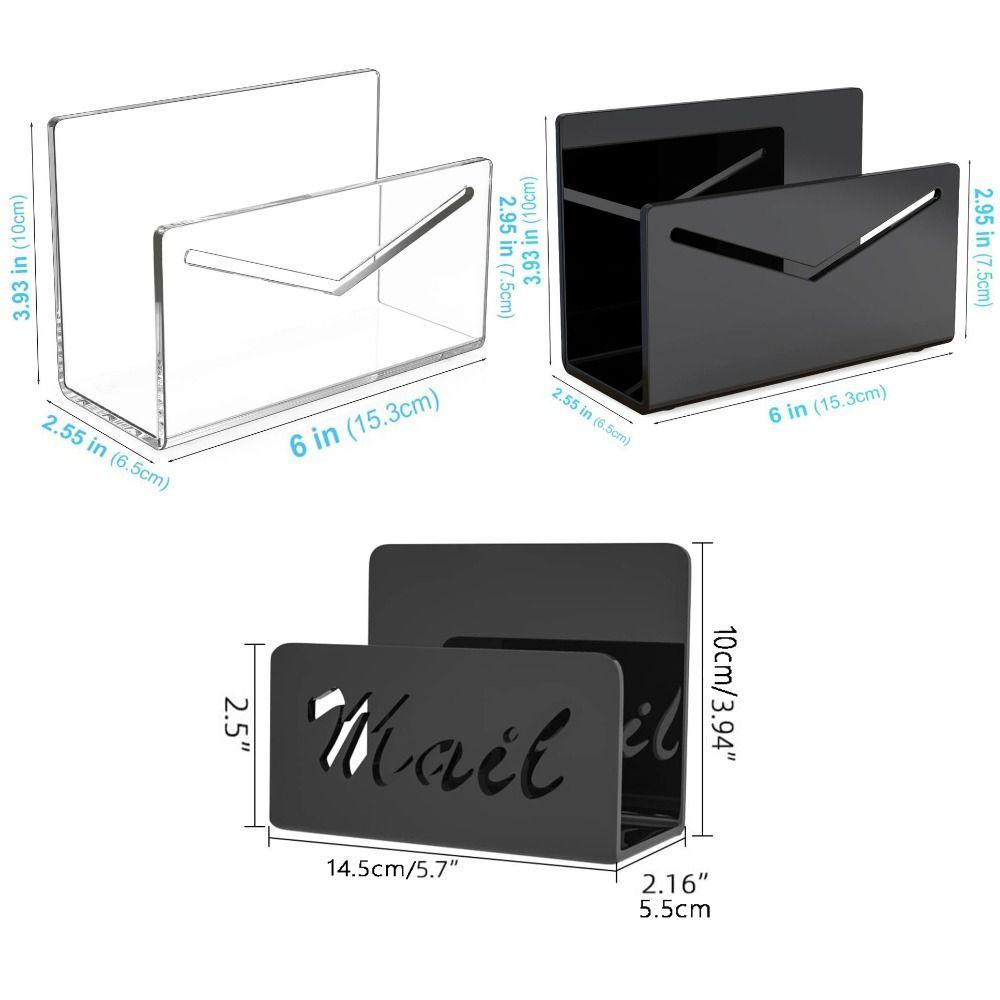 Lightweight Mail Holder Rack Acrylic Envelope and Bill Sorter File and Letter Holder School