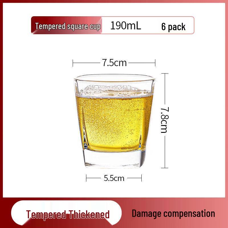 Qiewei Tempered Octagonal Drinking Glass