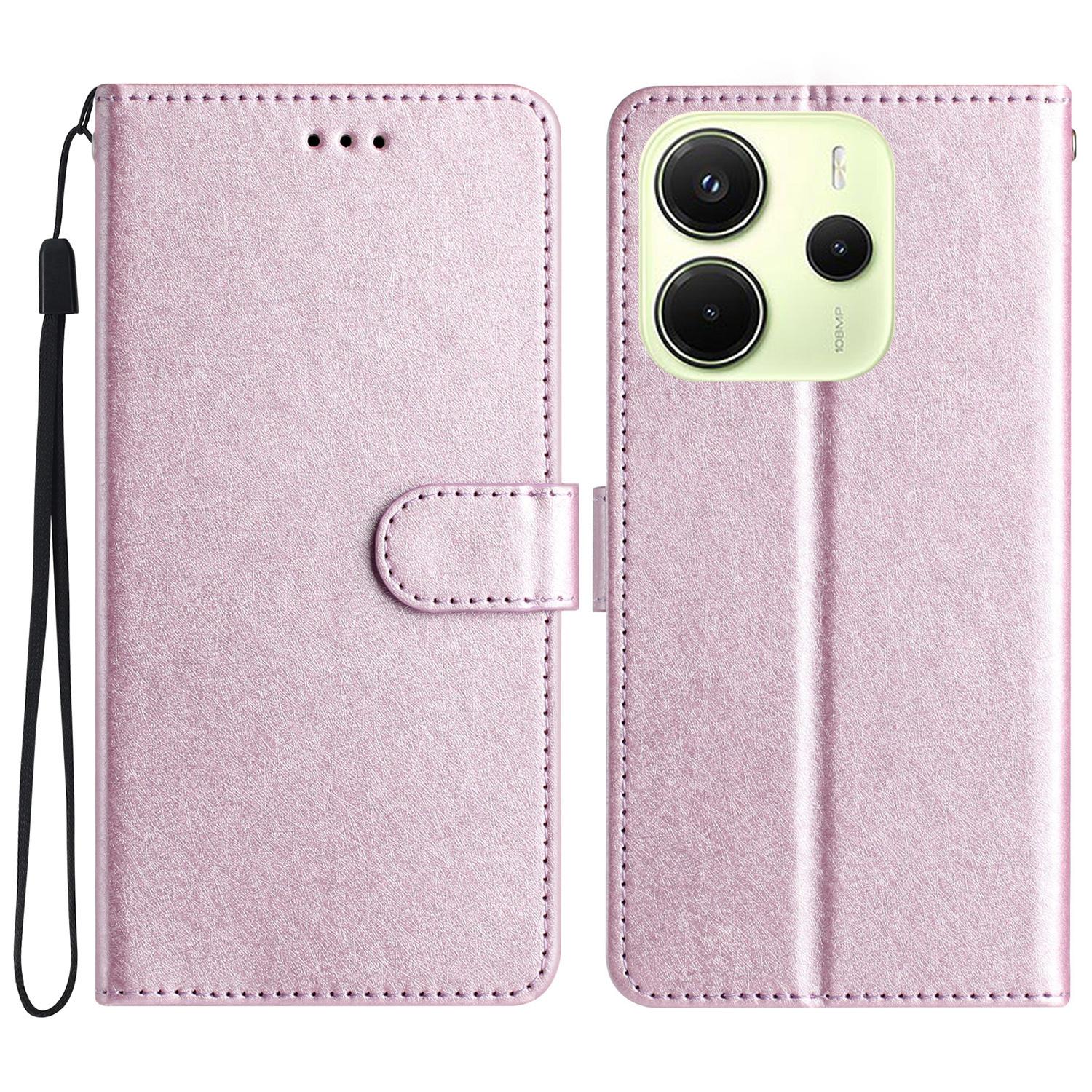 

Для Xiaomi Redmi Note 14 4G (163,25x76,55x8,16 мм) Кожаный чехол-кошелек с откидной крышкой и магнитной застежкой Light Purple