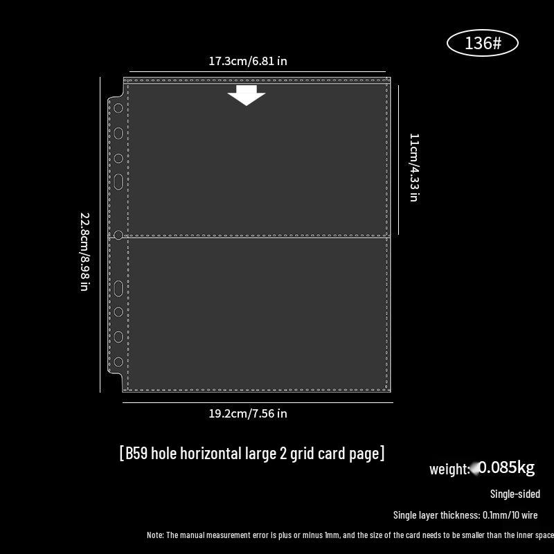 Álbum Polaroid de Folhas Soltas de Alta Transparência – Bolsos para Cartões de 3 e 5 polegadas, Porta-Cartões Quadrados, Páginas Espessadas