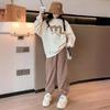 Mädchen Frühling Rundhals Sweatshirt Sweatpants Zweiteiler