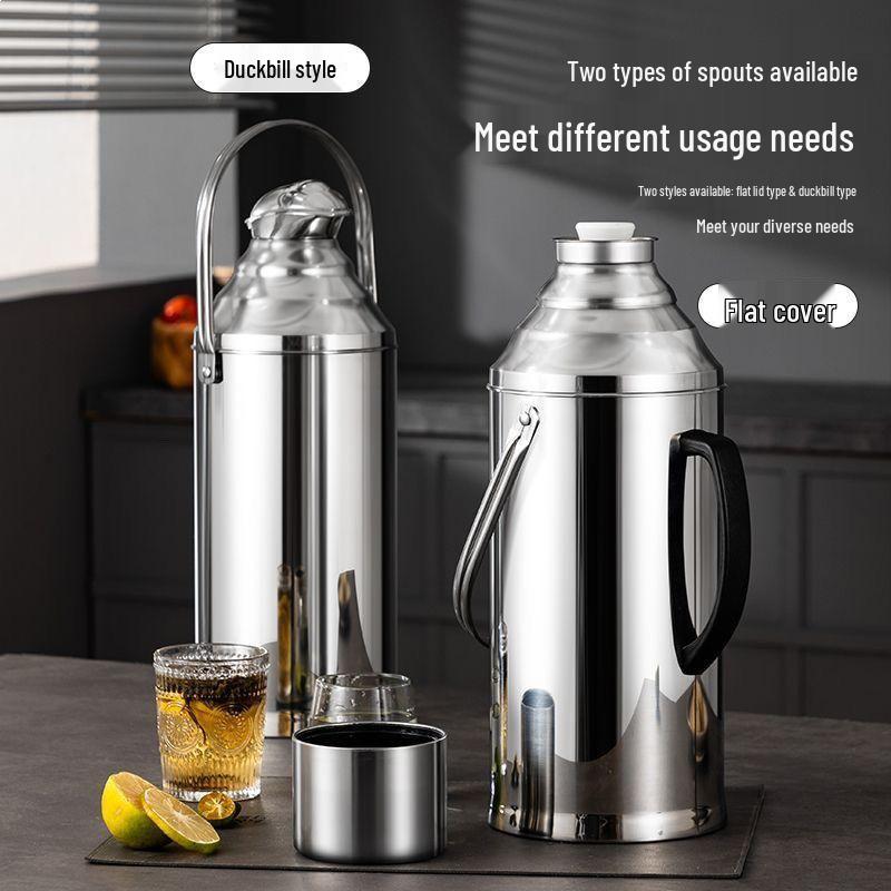 

Stainless Steel Duckbill Thermos with Glass Liner - Insulated Hot Water Bottle for Home & Commercial Use Shell without liner 5-pound duckbill