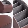 Grand Support de Table en Cuir PU pour Télécommande 5 Compartiments de Rangement Multifonctionnels Haut pour Papeterie et Accessoires de Bureau Support de Base, Rangement,