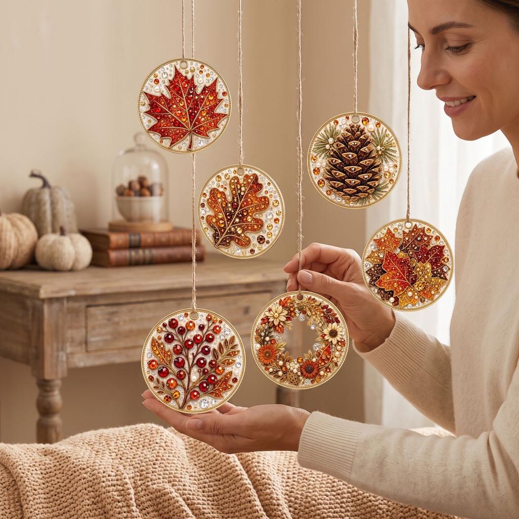 Fall Hanging Decorations Set - Themed Ornaments for Home, Wall, Door and Window