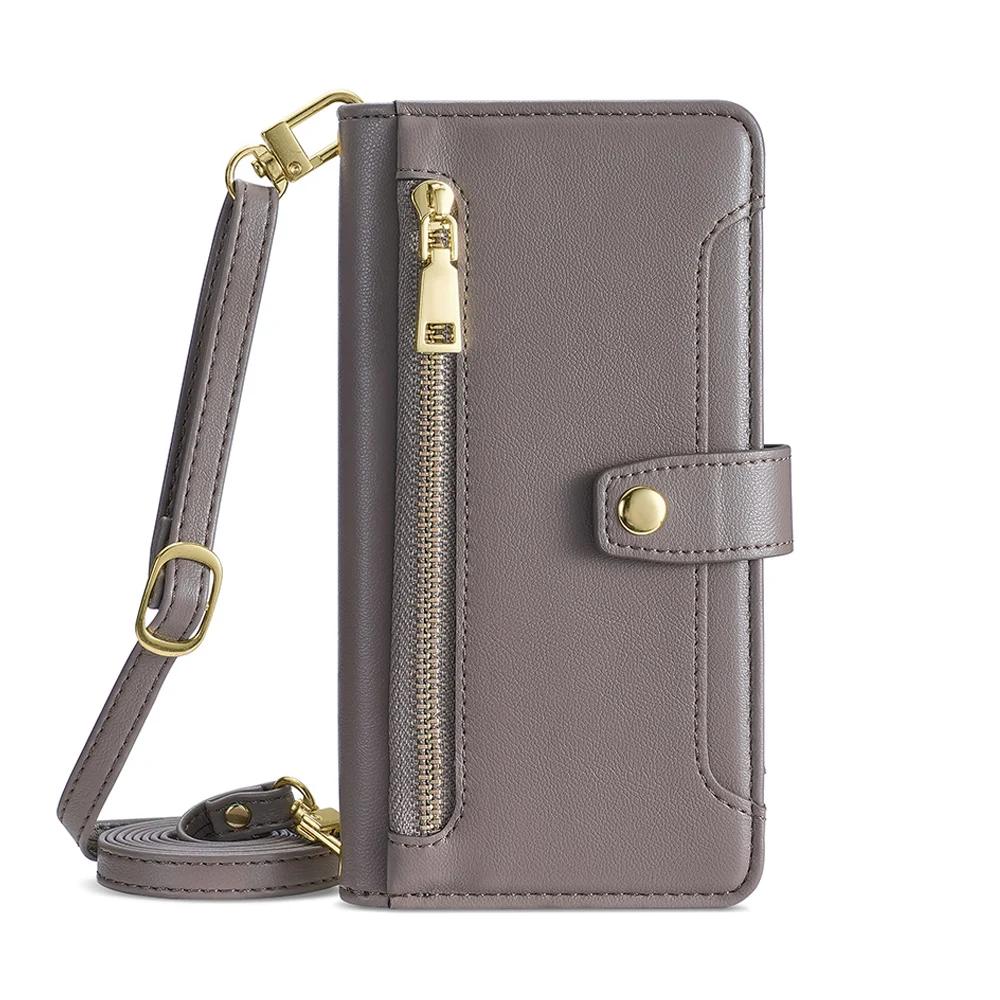 Portemonnee met rits Telefoonhoesje voor Samsung Galaxy A17 A07 A56 A36 A26 A16 Galaxy S25 Ultra Samsung S25 FE Plus S25Edge Telefoon Tasje Riem Galaxy A06