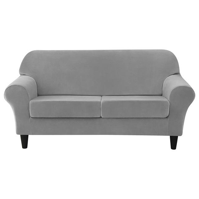 Soft Velvet European Sofa Cover With Seat Cushion Pad Covers For Living Space Home Spandex Fabric Stretch Armchair Couch Furniture Protector