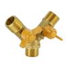 3 Way Shut Off Ball Valve 1/2" Hose Barb 2 Switch Brass Y Shaped Valve