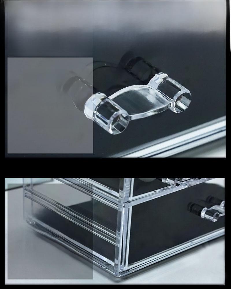 Clear Acrylic Jewelry and Skincare Organizer - Dustproof, Extra Large Storage with Drawers